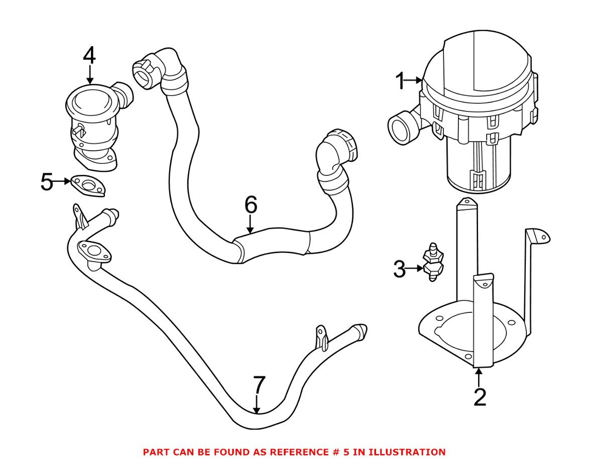 BMW Secondary Air Pump Check Valve Gasket 11727505259